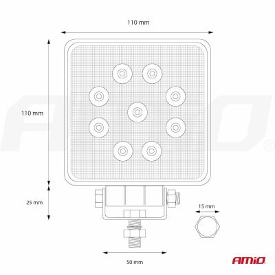 Pracovné LED svetlo AWL07 9 LED FLOOD 9-36V