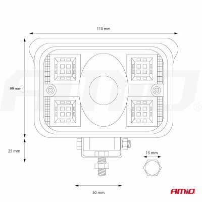 Pracovné LED svetlo AWL32 17 LED COMBO 9-36V