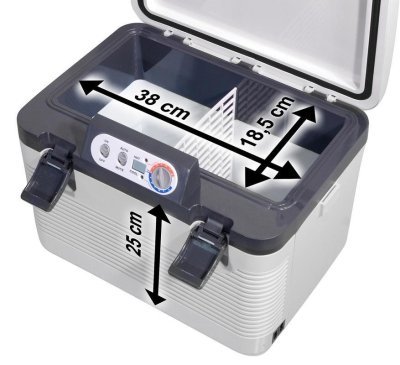 Chladiaci box 19l + displej 230V/24V/12V DOUBLE