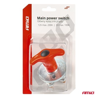 Hlavný vypínač autobatérie hebel 12/24V AMIO-03024