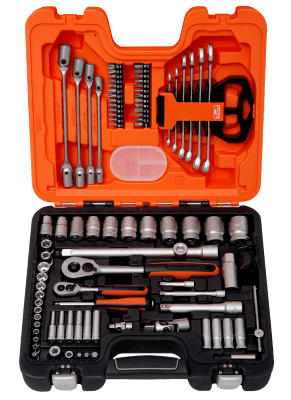 Gola sada 1/4”, 1/2” a kombinované kľúče, palcové rozmery 92ks