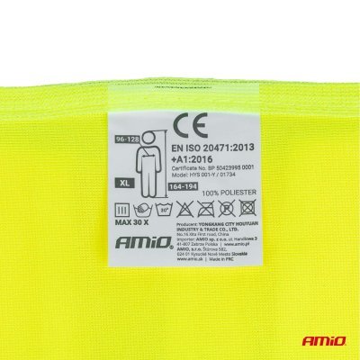 Výstražna vesta žltá SV-01 s certifikátom
