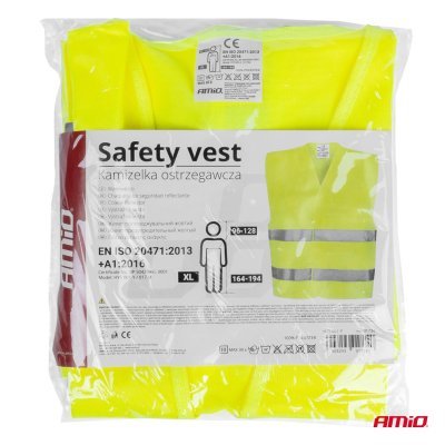 Výstražna vesta žltá SV-01 s certifikátom