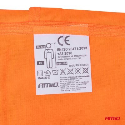 Výstražná vesta oranžová SV-02 z certifikátom
