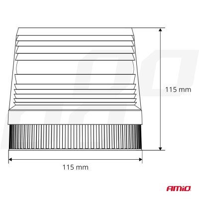 Stroboskopový LED maják AMiO 24V