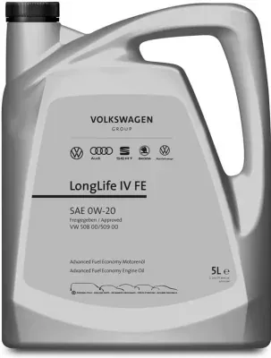 Originál olej VW, Škoda, Seat, Audi 0W-20 5L LongLife IV 508.00/509.00