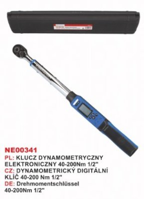 Momentový kľúč digitálny 1/2" 40-200NM