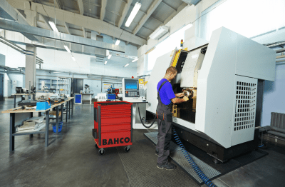 BAHCO 1472K7 dielenský vozík so 7 zásuvkami, 300 ks náradia, oranžový