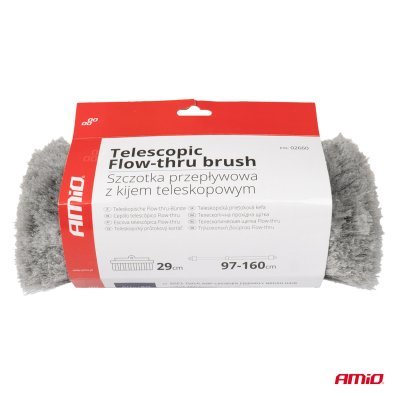 Teleskopická prietoková kefa na umývanie auta 97-160cm AMIO-02660