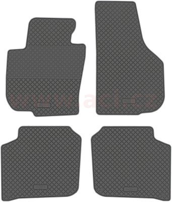 Autorohože gumové čierne DESIGN ŠKODA (sada 4ks)