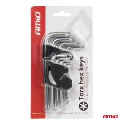 Kľúče TORX krátke 125mm 9 ks TKS