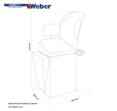 Vyvažovačka kolies automobilu Weber Expert Series Precision 3D Monitor
