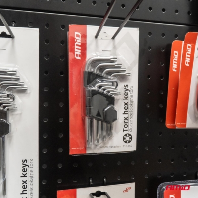 Kľúče TORX krátke 125mm 9 ks TKS