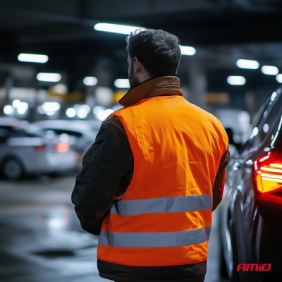 Výstražná vesta oranžová SV-02 z certifikátom
