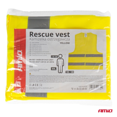Výstražna vesta žltá SV-01 s certifikátom