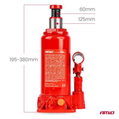 Hydraulický piestový zdvihák 5T v PVC boxe AMIO-04183