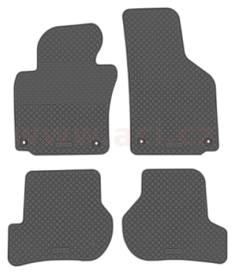 Autorohože gumové čierne DESIGN VW / ŠKODA (sada 4ks)
