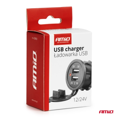 Nabíjačka 2xUSB 12/24V MOD-03