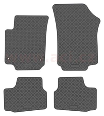 Autorohože gumové čierne VW / SEAT / ŠKODA 3/5dver. (sada 4ks)