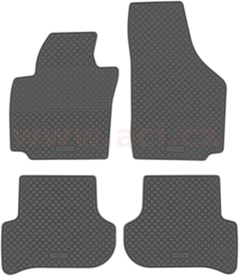 Autorohože gumové čierne DESIGN VW / ŠKODA / SEAT (sada 4ks)