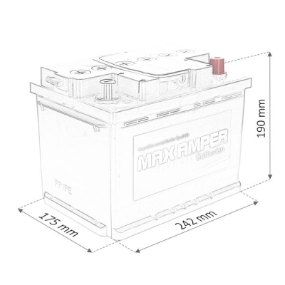 Akumulator Max Amper 12V 60Ah/520A (EN) P+