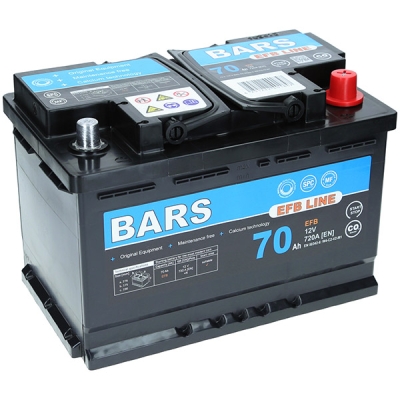 Akumulátor Bars EFB 12V 70Ah 720A/EN