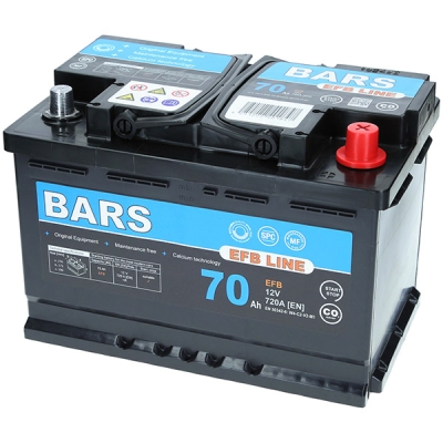 Akumulátor Bars EFB 12V 70Ah 720A/EN