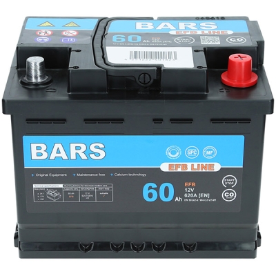 Akumulátor Bars EFB 12V 60Ah 620A/EN