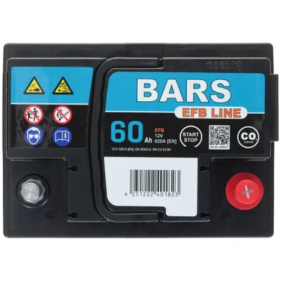 Akumulátor Bars EFB 12V 60Ah 620A/EN