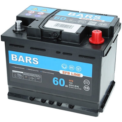 Akumulátor Bars EFB 12V 60Ah 620A/EN