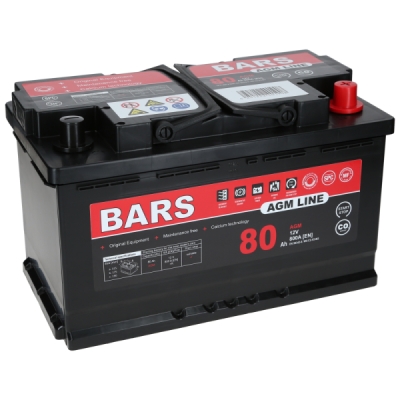 Akumulator Bars AGM LINE 80Ah 800A L4 Start-Stop (M)