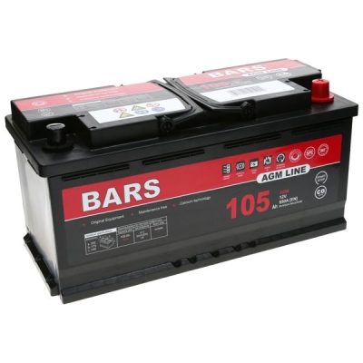 Akumulator Bars AGM LINE 105Ah 950A L6 Start-Stop