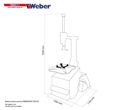 Vyzúvačka pneumatík Weber Profi Series STM-102