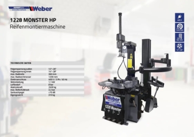 Vyzúvačka pneumatík Weber Expert Series 1228 Monster HP