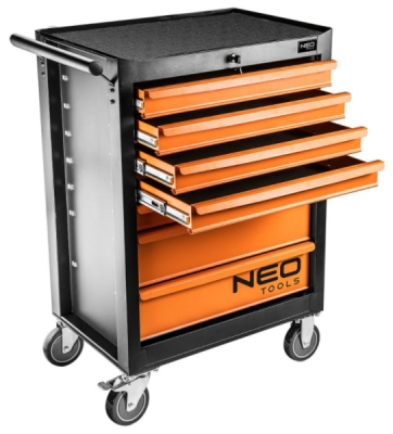 NEOTOOLS Vozík na náradie prázdny 7 zasuviek