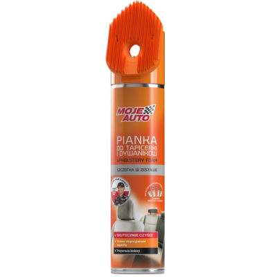 MOJE AUTO Pena na čistenie čalúnenia s neutralizátorom zápachu 520 ml + Kefka