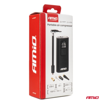 Bezdrôtový vzduchový kompresor LED USB-C 40W AMiO-04377