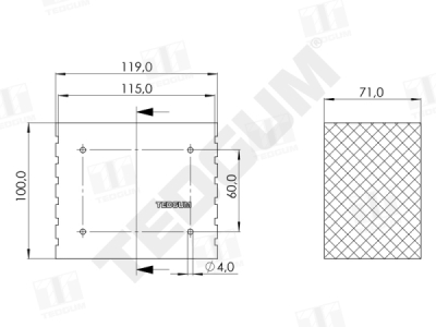 Gumová podlozka na zdvihák 100mm