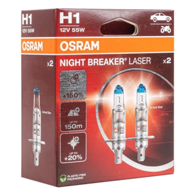 Halogénové žiarovky Osram H1 12V 55W P14,5s NIGHT BREAKER UNLIMITED 2ks
