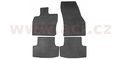 Autorohože gumové čierne DESIGN ŠKODA (sada 4ks)