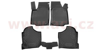 Autorohože gumové čierne s vyšším okrajom väčšie zakrytie  VW / SEAT / ŠKODA (sada 4ks)