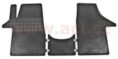 Autorohože gumové čierne (šofér + spolujazdec) VW (sada 3ks)