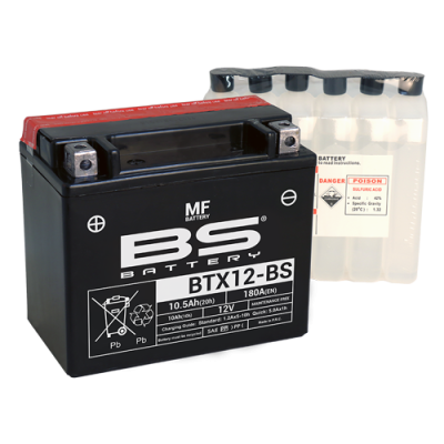Akumulator BS 12V 10AH GEL LIJEVI PLUS 180A