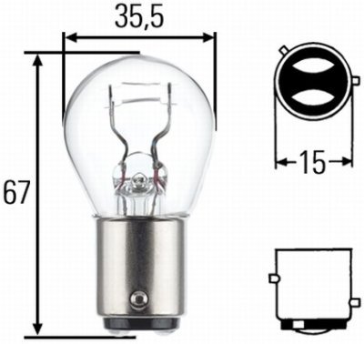 Žárovky MAXGEAR  P21/4W 12V 21/4W BAZ15d - 10ks