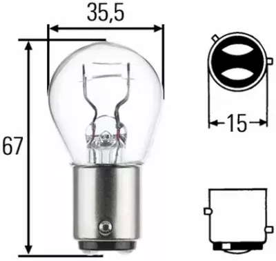 Žárovky MAXGEAR  P21/4W 12V 21/4W BAZ15d - 10ks