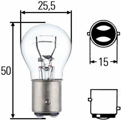 Žárovky MAXGEAR P21/5W 12V 21/5W BAY15d - 10ks