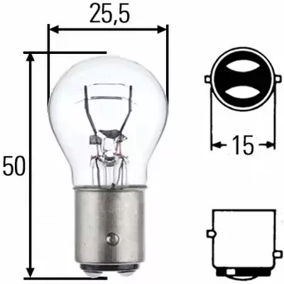 Žárovky MAXGEAR P21/5W 12V 21/5W BAY15d - 10ks