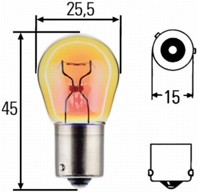 Žárovky MAXGEAR PY21W 12V 21W BAU15s - 10ks
