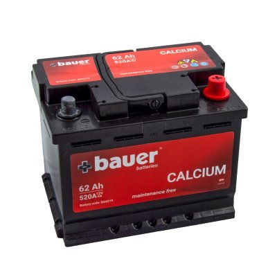 Autobaterie BAUER Calcium 62Ah 12V 520A 241x175x190