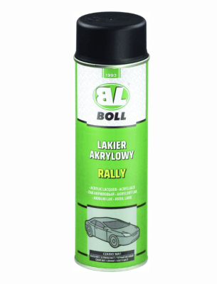 BOLL černý matný akrylový lak - rally, sprej 500ml